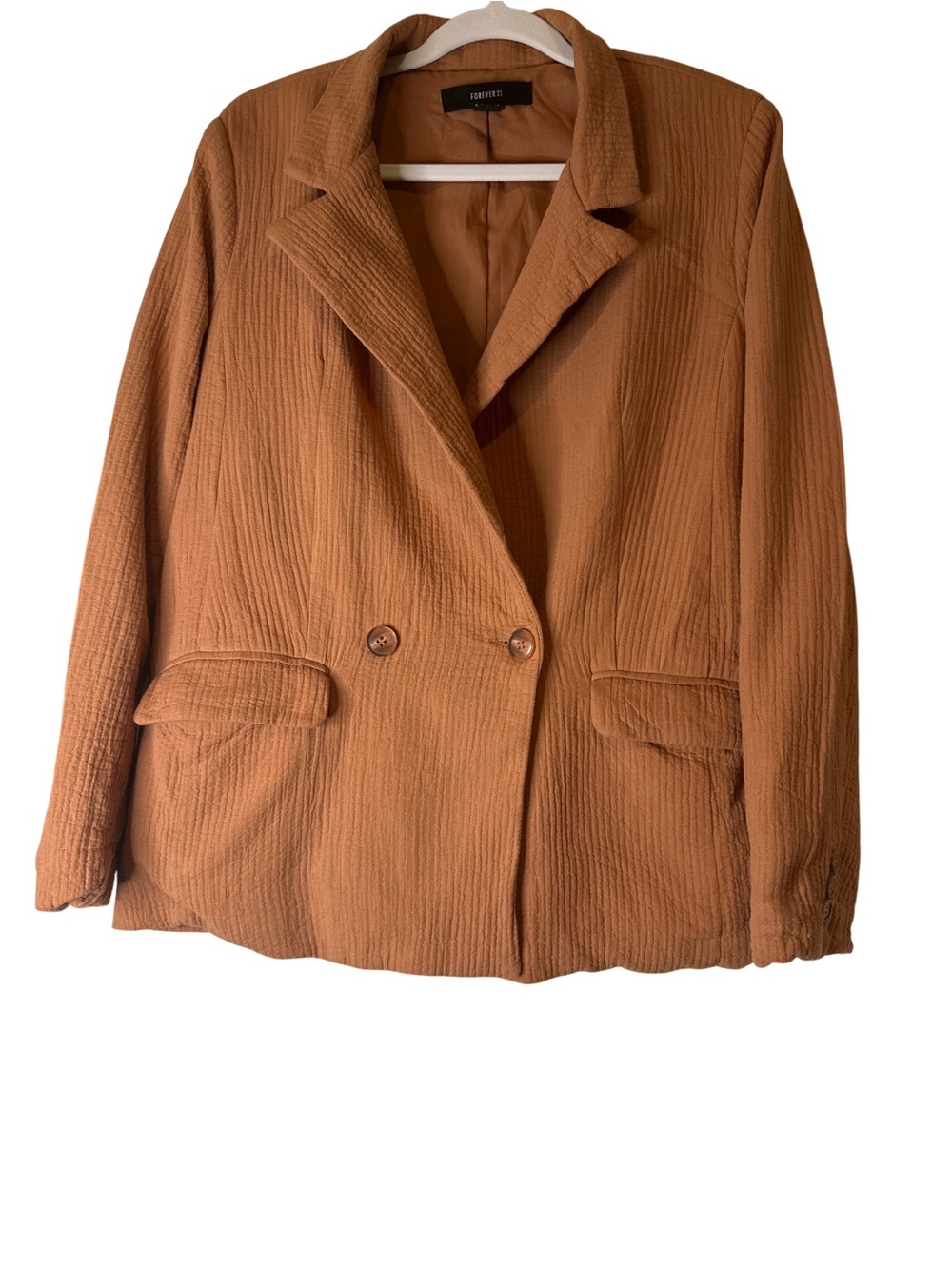 Forever 21 Textured Double-Breasted Blazer & Skort Set